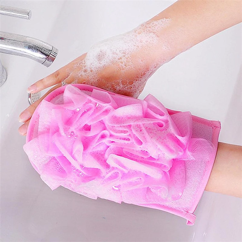 Bathroom Accessories 1pcs Exfoliating Bath Gloves Shower Body Massage