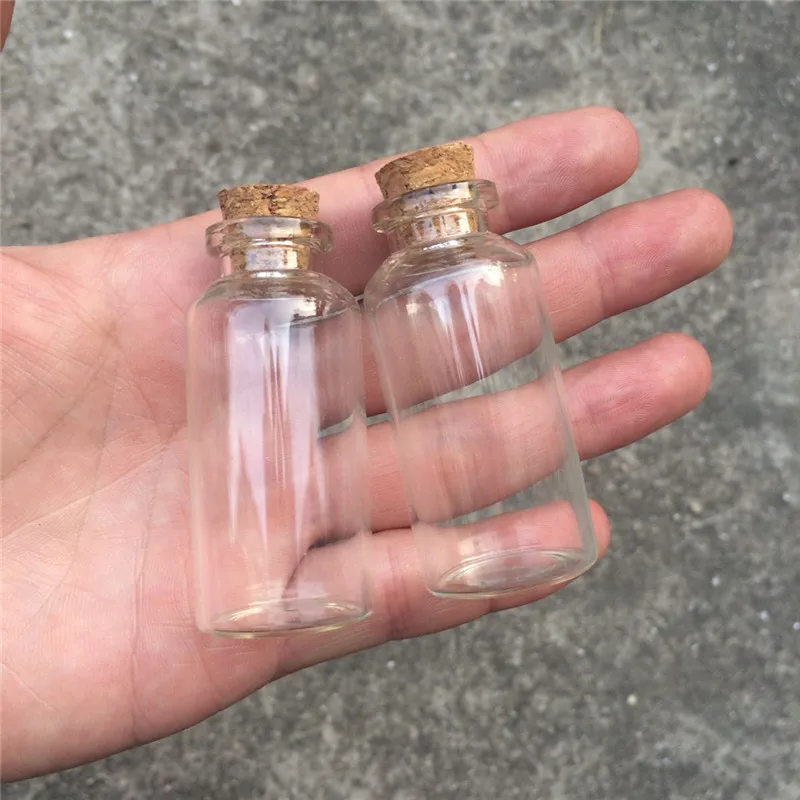 27*58*12.5mm 20ml Glass Bottles With Cork Small Transparent Mini Empty Glass Vials Jars 100pcs/lot