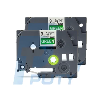 

2PCS PUTY 9mm White on Green TZe-725 tz725 TZ-725 label tapes compatible for PT200 1000 D210 H110 E110 P-Touch label printers