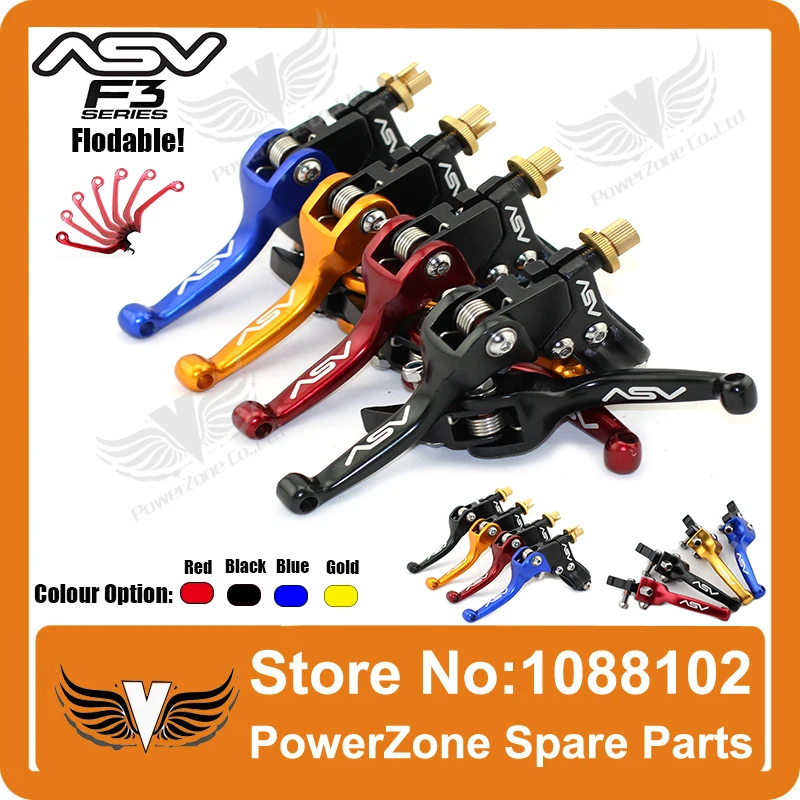 Aluminum ASV F3 Short Clutch Brake Folding Lever 4 Color Racing Motorcycle Pit Dirt Bike IRBIS KAYO BSE CRF Modify