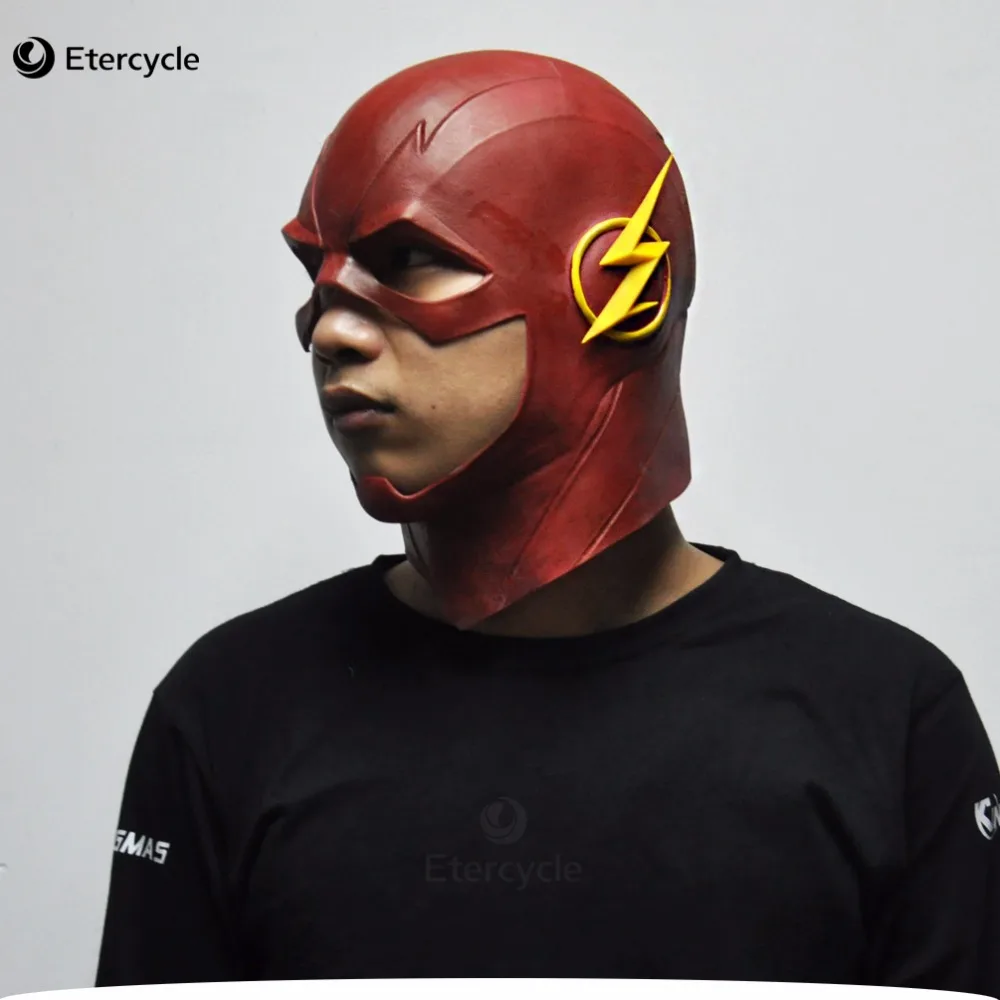 Flash Mask DC film Cosplay kostým Prop Halloween plné hlavy Latexové masky