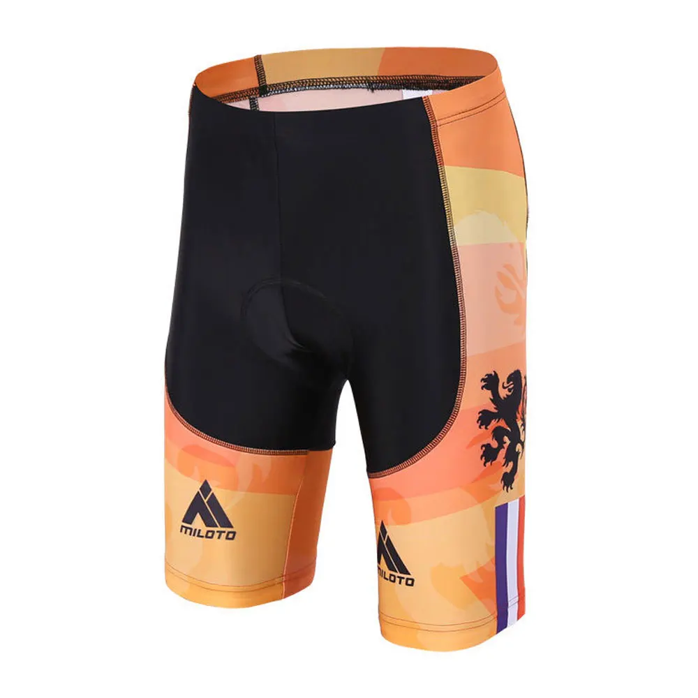 Miloto Cycling Shorts Padded Orange Bike Shorts Pad Bicycle / MTB Short