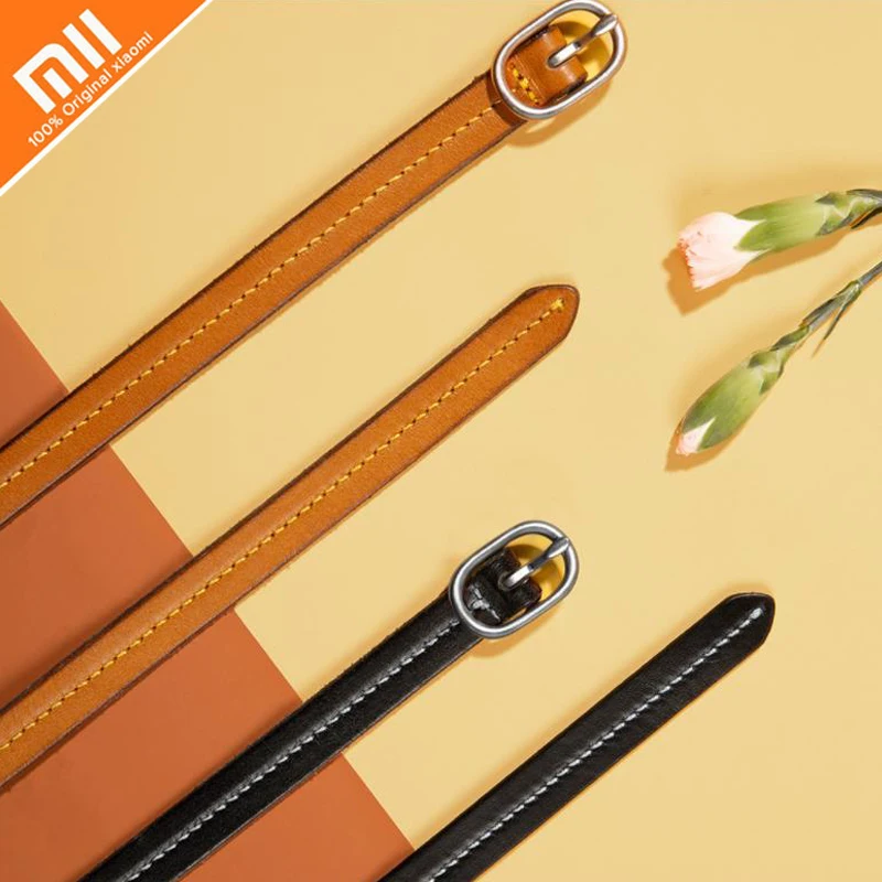 

Original xiaomi mijia seven-faced lady stitching thin belt 5 kinds of pattern knotted belt ladies belt HOT