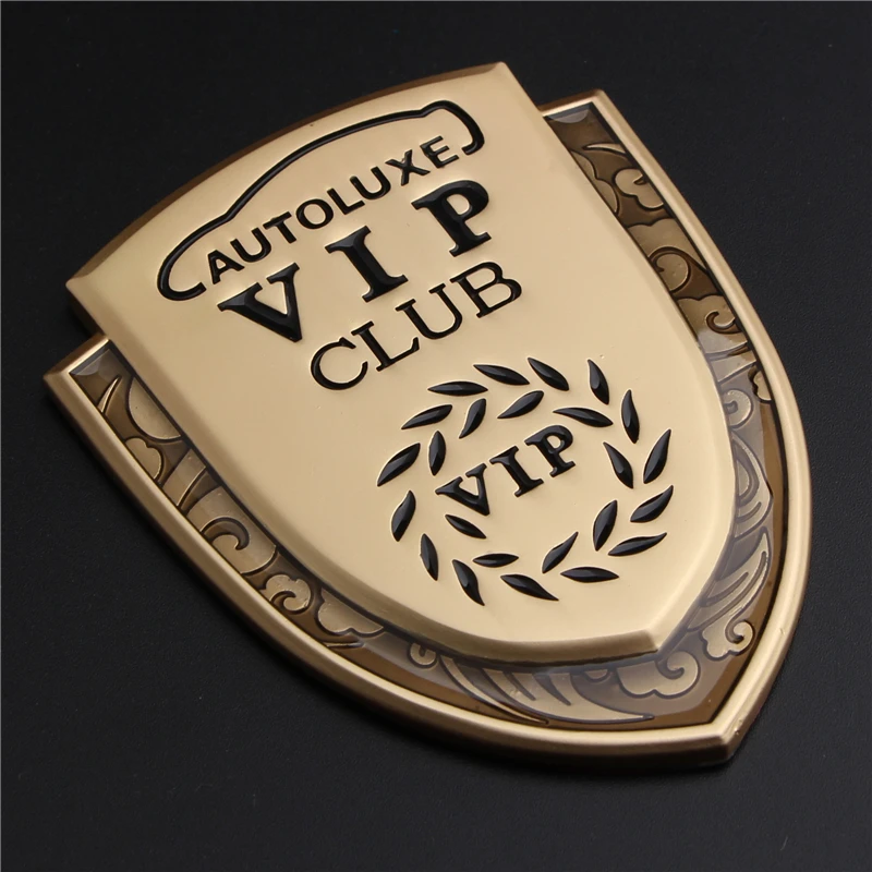Логотип VIP, металлическая наклейка для автомобиля, крыло, Стайлинг для Chevy Aveo BMW E53 Volkswagen Bora Cadillac Buick MG, металлическая наклейка, эмблема, значок