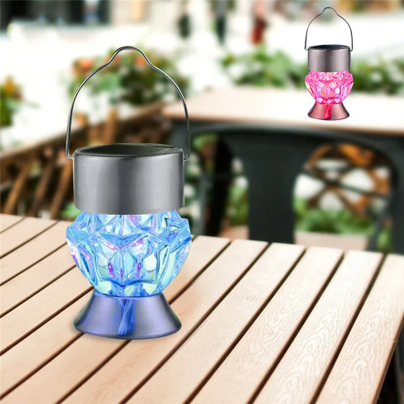 

Kaigelin Outdoor LED Solar Powered Light 7 Color Diamond Lamp Multicolor Light Hanging Lamp For Garden Yard Park Decoration