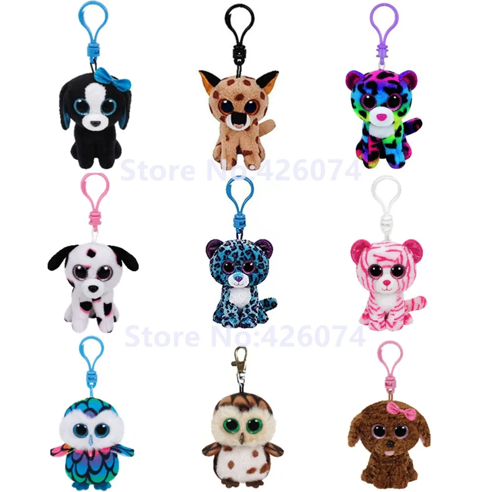 New Ty Beanie Boos Big Eyes Tiger Owl Dalmatians Dog Leopard Cat