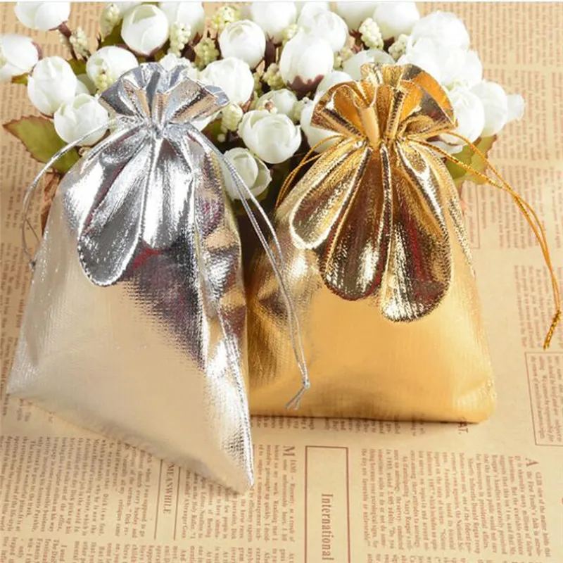 

7x9 9x12cm Silver Gold Organza Bag Wedding Marriage Favour Gift Box Packaging Gift Bags Jewelry Packaging Pouches