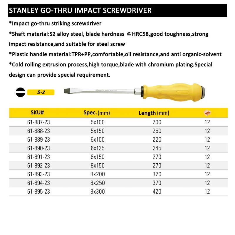 61-887-23 impact striking screwdriver list size1