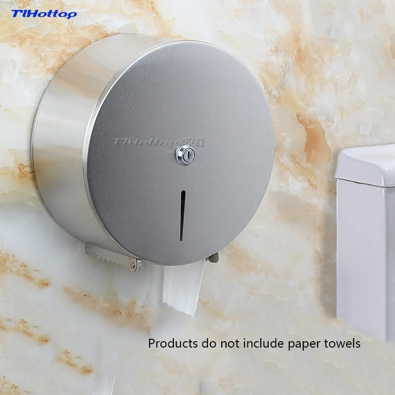 

270*260*125mm Stainless Steel Manual Holder Dispenser Paper Towel Rack Sand light Cup Toilet Box YH8101