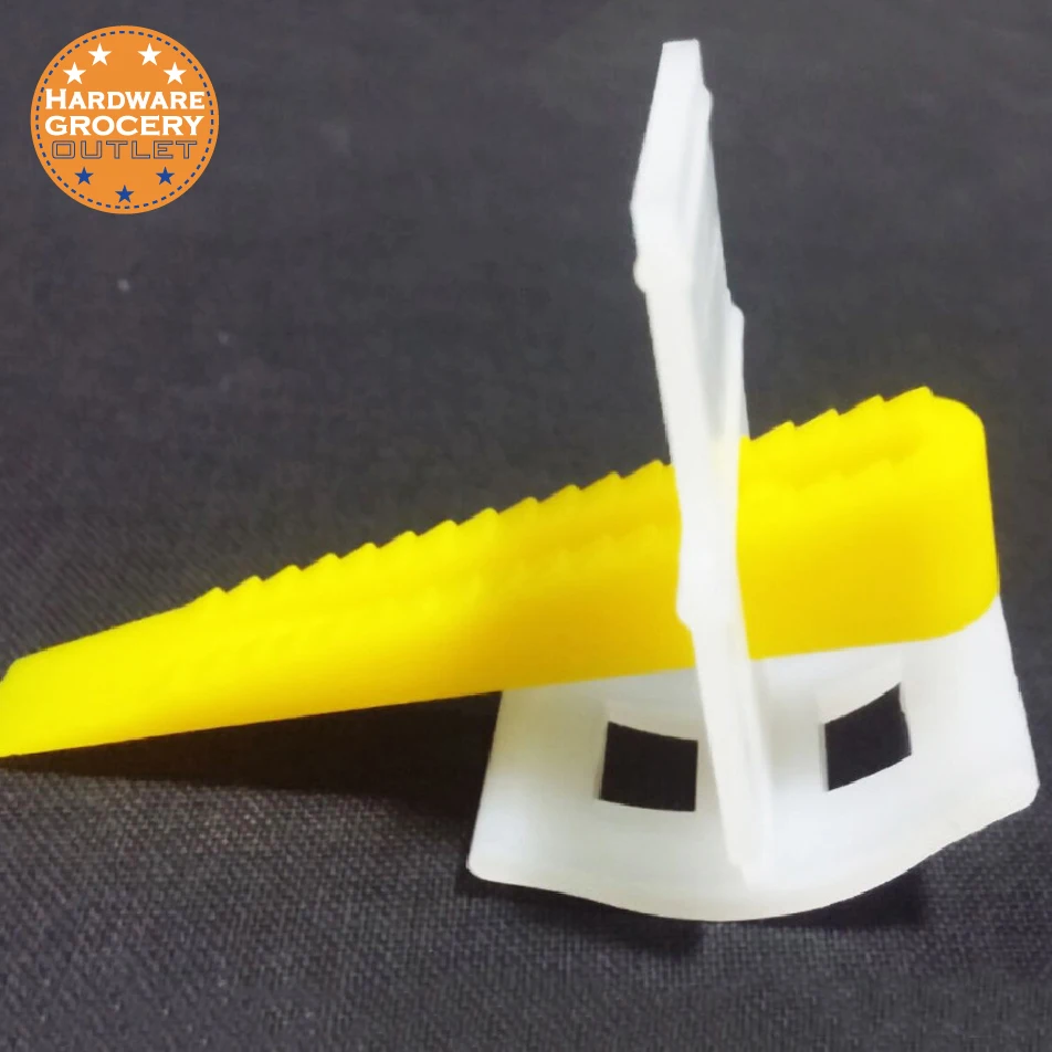 

LASH Tile Leveling, 100pcs wedges and 100pcs clips. Spacer Plastic Tiling Tools Prevent movement during installation of tiles