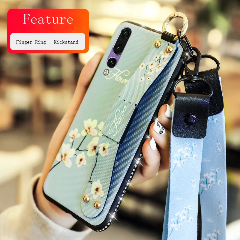 Мягкий чехол из ТПУ с ремешком на запястье для телефона Huawei P30 Lite Pro P 30 Light P30Pro