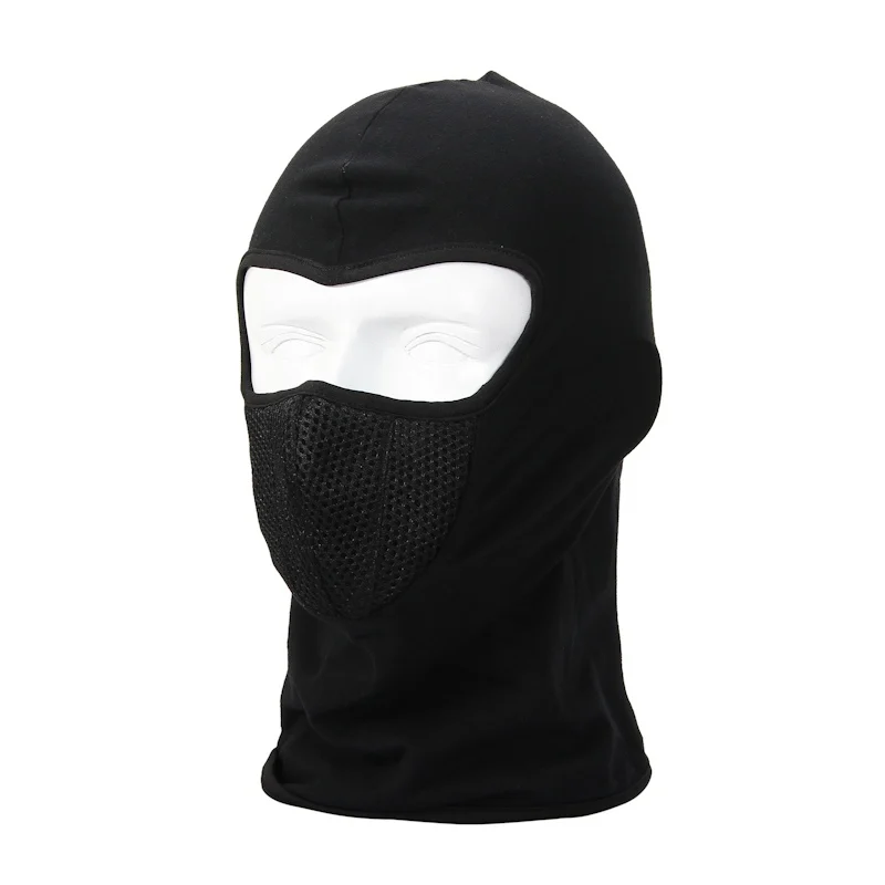 Black Balaclava Breathable Outdoor Riding Ski Masks Hiking Tactical Head Cover Motorcycle Cycling Protect Full face