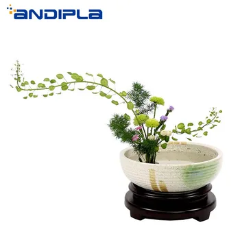 

Japanese Style Ikebana Coarse Pottery Flower Pot Desktop Hydroponics Vases Ceramic Fish Tank Fruit Salad Bowl Handmade Ornaments