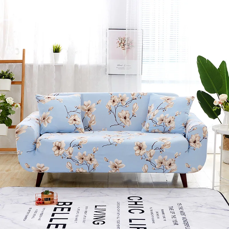 Универсальный Эластичный чехол для дивана с цветочным узором, чехлы для гостиной, чехлы из спандекса, защита для мебели, домашний декор - Цвет: 18