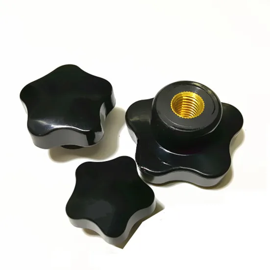 50PCS/LOT Bakelite Star Knobs M6/M8/M10 BRASS Female Thread Clamping Knob Handles Star Handles
