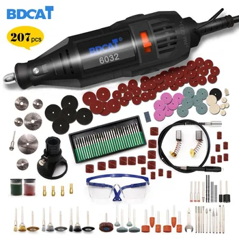 

BDCAT 180W Electric Mini Drill Rotary Tool Polishing Machine Power Tools Variable Speed Engraving Pen with Dremel Accessories