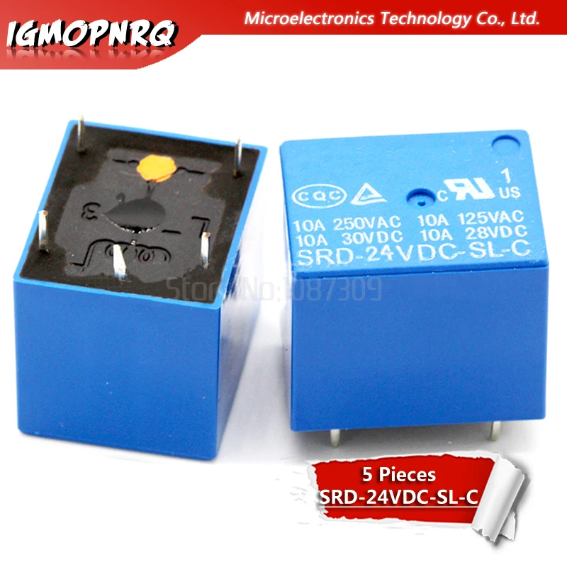5 шт. реле SRD-24VDC-SL-C SRD-24VDC-SL SRD-24VDC контактов 24 В постоянного тока высокого качества |