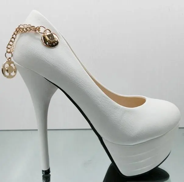Korean New Fall Single Black And White Platform High Heels Fashion