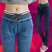 Aliexpress горячая стиль Sexy MS Haroun джинсы летом носить женские джинсы Эластичный Пояс женские джинсы CX12
