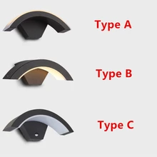 Алюминий+ акрил открытый настенный светильник 12 Вт светодио дный крыльцо лампа AC85-265V водонепроницаемый IP65