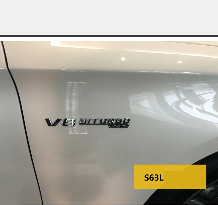 Emblema para Mercedes Matic + Turbo Estilo do Carro Carta Benz Biturbo 4 Matic Fender Logotipo Adesivo Cromo Preto Vermelho Amg V12biturbo v8 20 High Quality Automóveis e motos