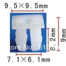 100 шт. автомобили пластик клипы застежка фар ободок для Гайка для 380382