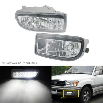 

ANGRONG 2x LED 30W Front Fog Light Lamps L&R For Toyota Land Cruiser Amazon FJ100 98-07