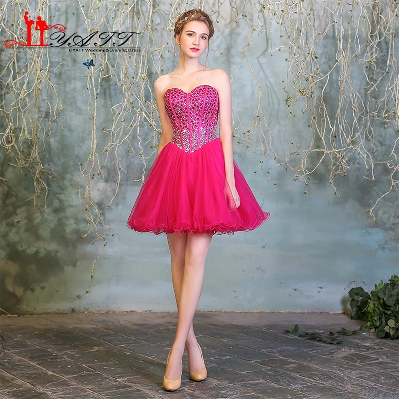 High School / University Short Dresses 2016 LIYATT Real