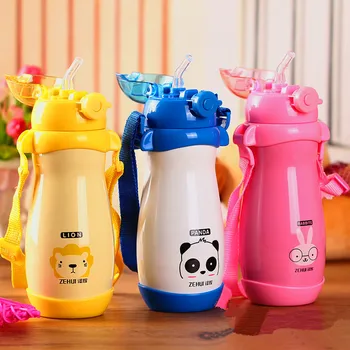 

hot cold thermos Child garrafa termica vacuum food flask thermos stainless thermos thermoses kids straw thermo water bottle cup