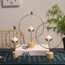 Ins Стиль подсвечник Золотистый металлический держатель для чайной свечи классическое железо декоративный фонарь для рождественской вечеринки декор