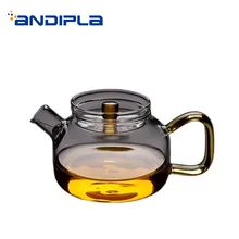 Креативный 250/400 мл чайный горшок/высокая из боросиликатного стекла термостойкий стеклянный фильтр Цветочная чайная кружка, сосуды для питья дома кофе Молочный Сок чайник