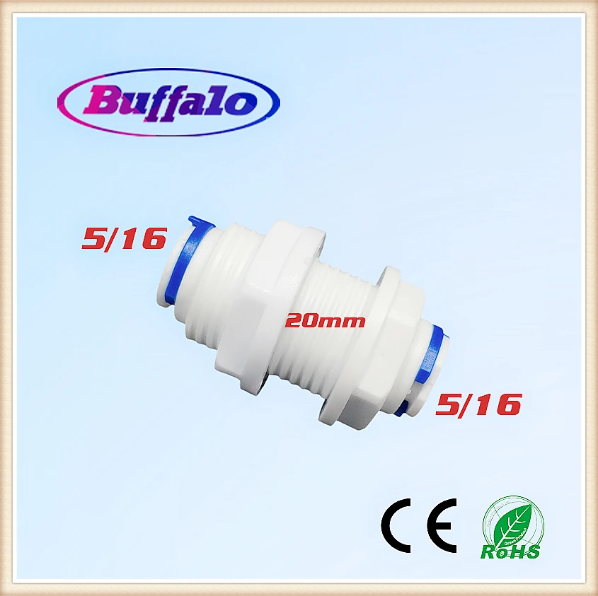25 шт. 5/16 "OD пробки ro воды прямо с резьбой перегородки фурнитура быстрый разъем ro воды Системы