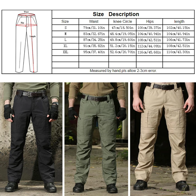 CQB Outdoor Sports Tactical Military Men's Hiking Pants Trekking Trousers Multi Pocket Overalls for Training