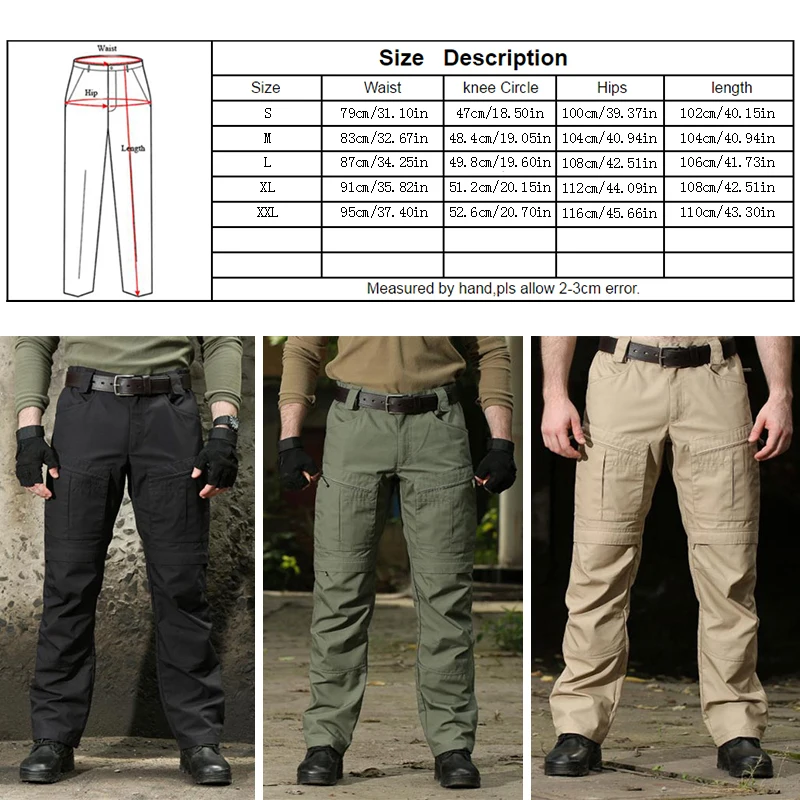 CQB deportes al aire libre táctico militar de los hombres pantalones de senderismo Trekking pantalones de bolsillo de para la formación CQB deportes al aire libre táctico militar de los hombres pantalones de senderismo Trekking pantalones de bolsillo de para la formación