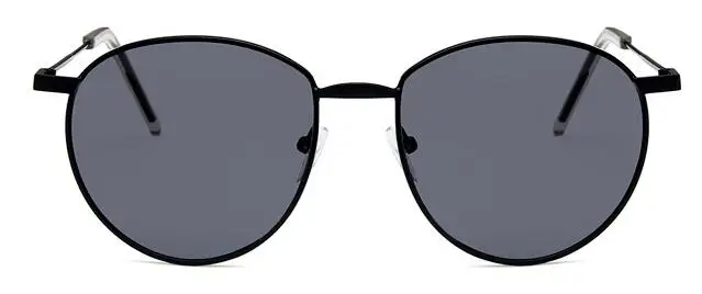 Ретро солнцезащитные очки для женщин брендовые дизайнерские gafas de sol mujer металлическая рамка солнцезащитные очки мужские женские очки okulary - Цвет линз: black