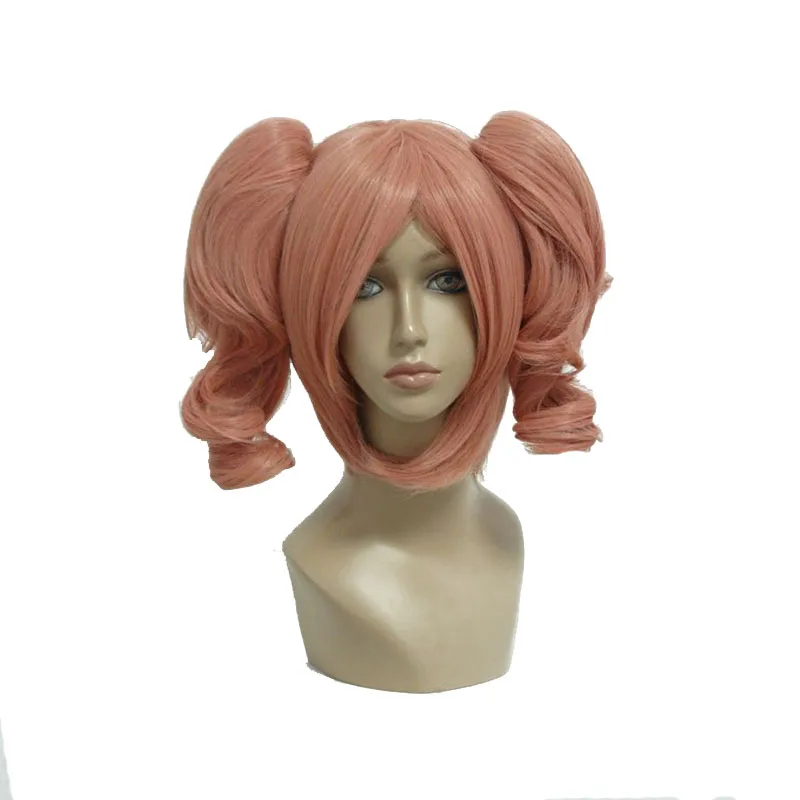

MCOSER 35CM Short Curly Pink Ponytail Party Synthetic Hair Full Wig 100% High Temperature Fiber KW-160A