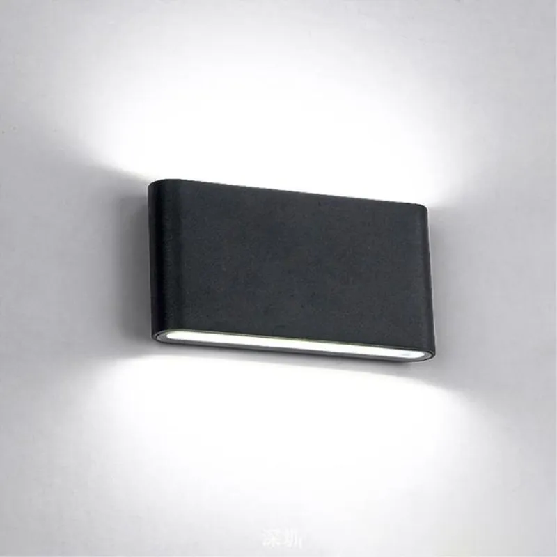 Outdoor Waterproof IP65 6W 12W LED Porch Lights Modern Indoor Decor Up Down Dual-Head Corridor Wall Lamp AC85-265V