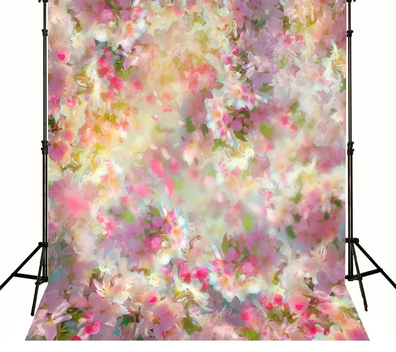 Aesthetic Pink Flowers Photography Backgrounds Vinyl cloth ...