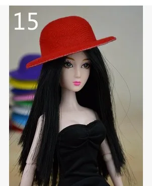 21 colors Hot Sale Hat Accessories for Barbie Doll Fashion Hat Girls Dream Good Gift for