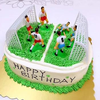 

8pcs/Set Football Team Scenes Cake Decoration Tool Practical DIY Handmade Cake Dessert Pastry Decor Accessories Cake Ornaments