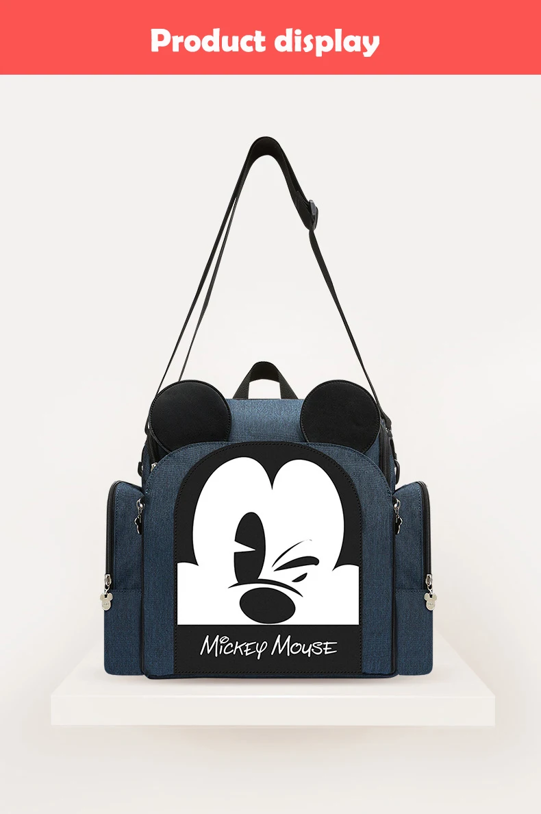 Disney Mummy Maternity Diaper Bag Large Nursing Travel Backpack Designer Sitting Stool Stroller Baby Bag Care Nappy Backpack