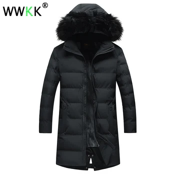 

2019 Winter New Men Jackets Parka Men Warm Coat Fashion Solid Parkas Male Thicken Warm Coats Parka Men Trench Coat Dress Suit