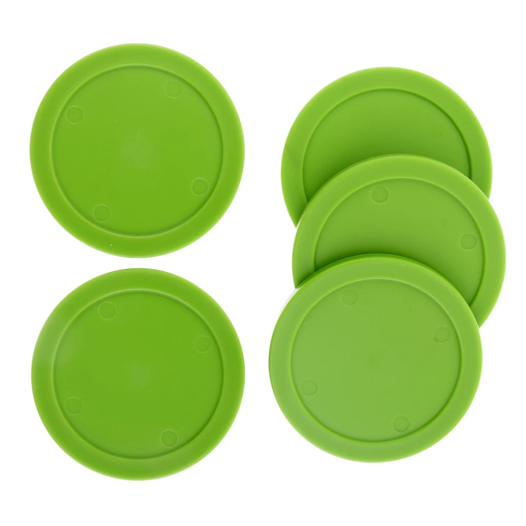 5 Pieces 62mm Durable Plastic Air Hockey Pucks Choice of Colors Entertainment Table Game Standard Air Hockey Pucks Accessories