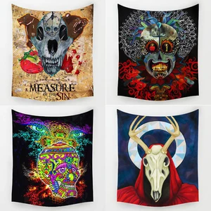 Comwarm индийский хиппи Mix Красочные Череп Дизайн Картина гобелен злодейский хобби настенная висит панно для классной декоративные - изображение