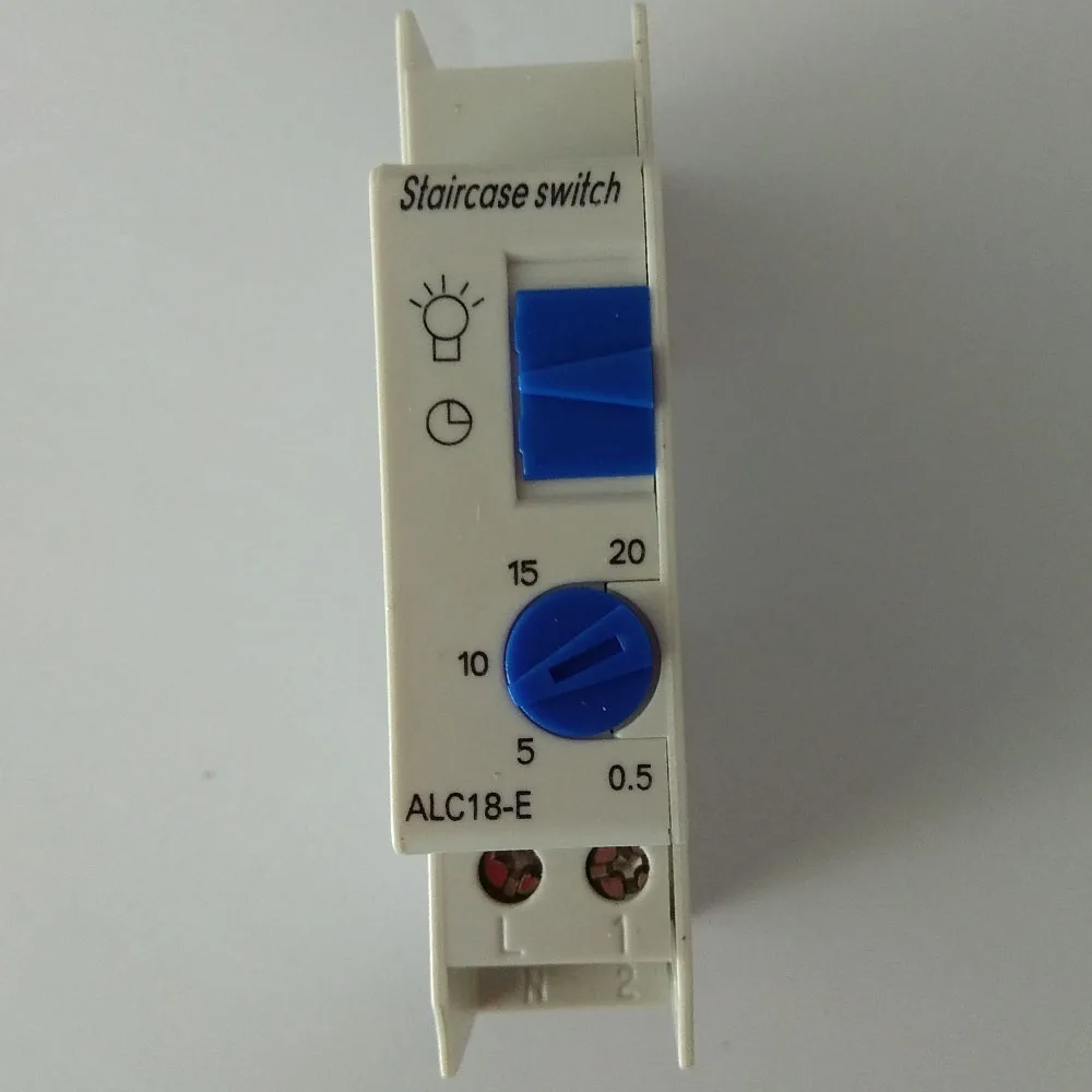 Тип ALC18-E 220-240VAC 50-60 Гц 20 минут 0,5 Минимальная установка DIN освещение рельсов задержка лестница таймер переключатель времени