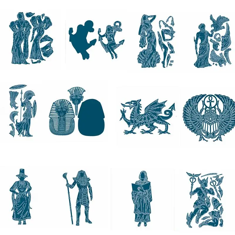 

Ancient Egypt Mythical Figure DIY Cutting Dies Card Album Embossing Template Scrapbooking Crafts New Dies For 2019
