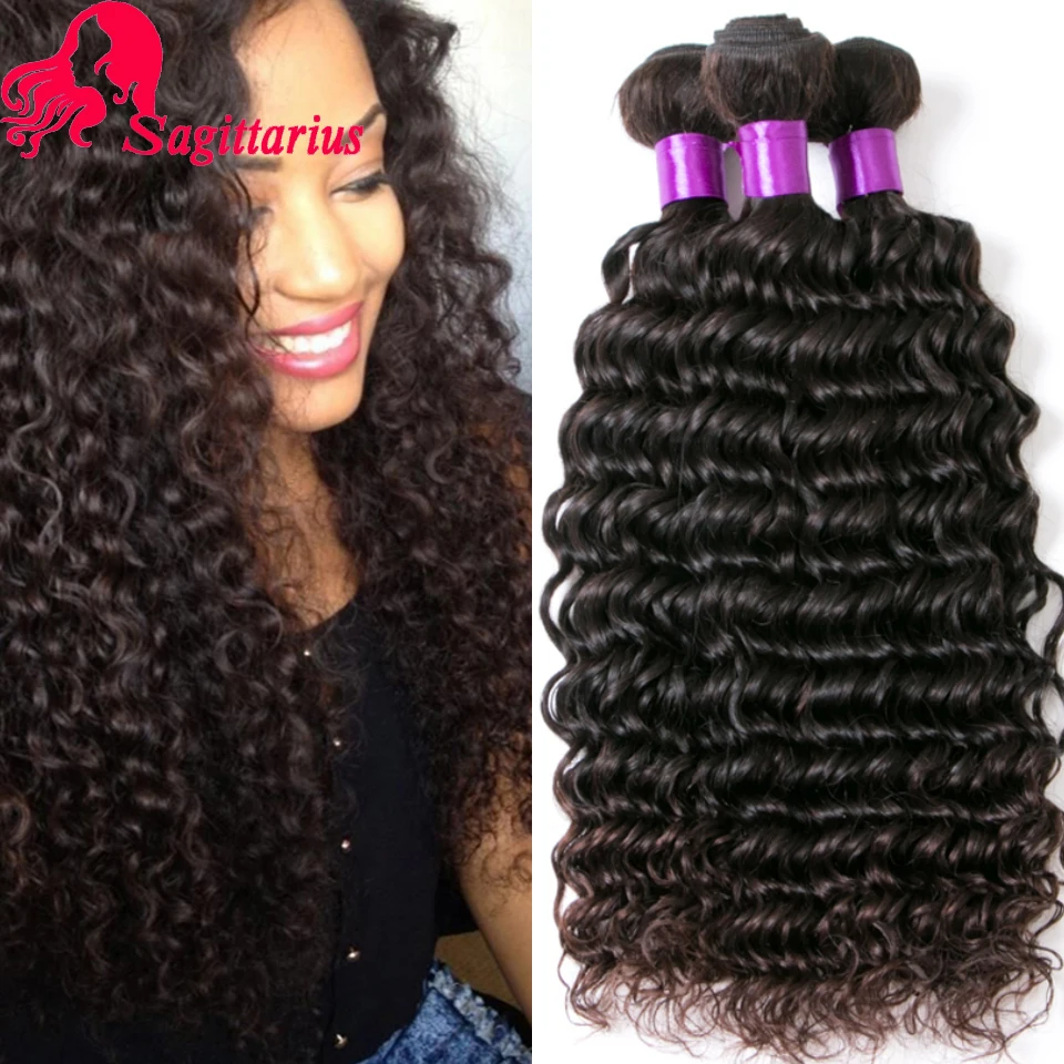 

7A Brazilian Virgin Hair deep Wave Virgin Hair 3 Bundles Deal Brazilian Deep Curly Sagittarius Hair Brazilian Human Hair Weave