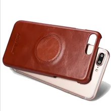FIERRE SHANN Cowhide Back case For iphone X case iphone 8 case Full cover For iphone 6s 7 plus 8 plus Phone Genuine Leather Bag