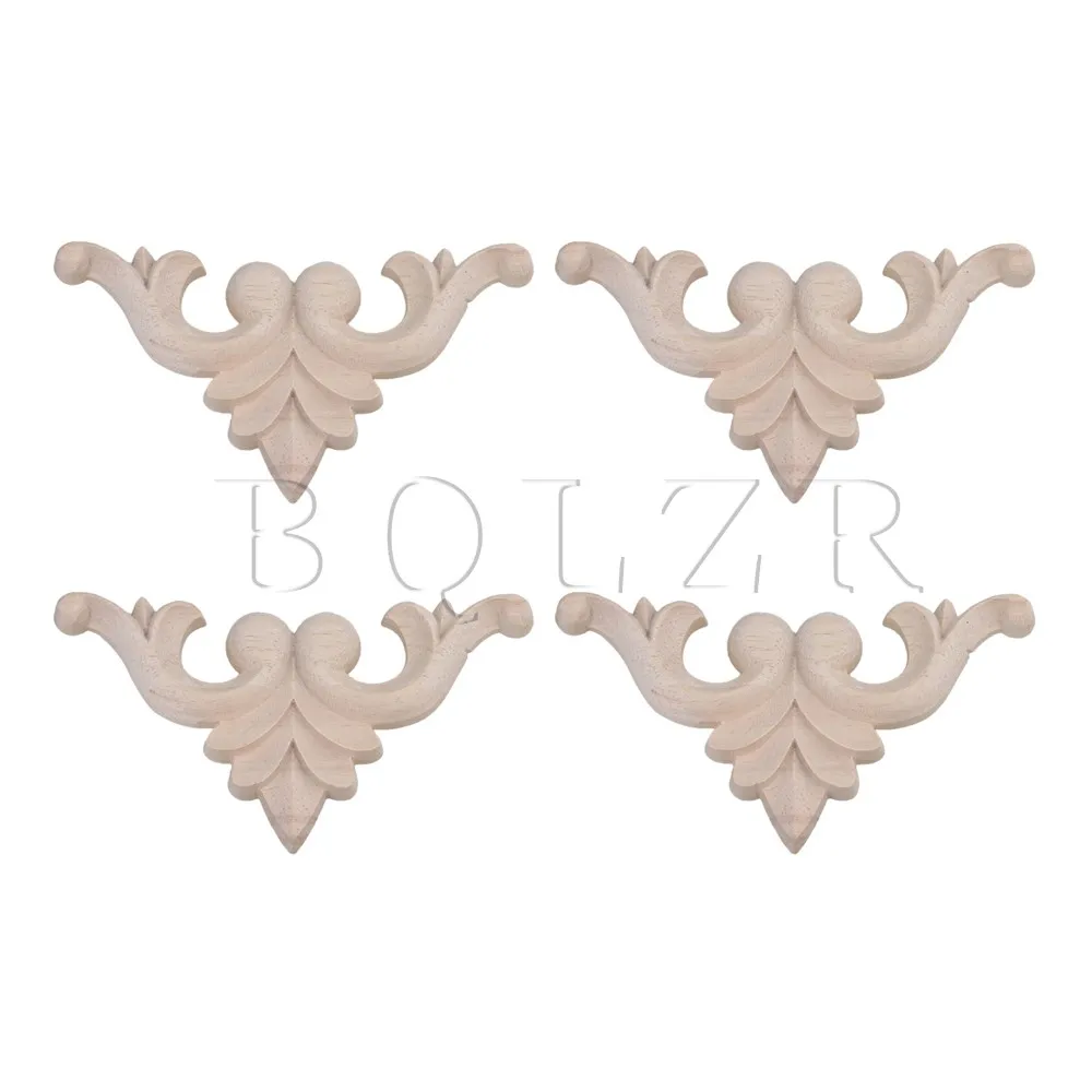 

4x BQLZR 3.7x3.7Inch Cabinet Door Applique Onlay Frame Cabinet Decor Type C-32