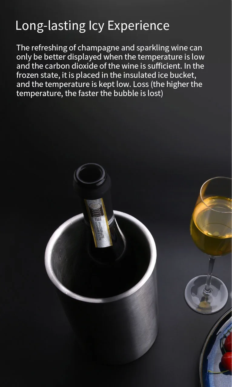 Новое поступление XIAOMI Circle Joy из нержавеющей стали двойное ведро для льда эффективная изоляция мини ведро для льда для вина соковыжималка